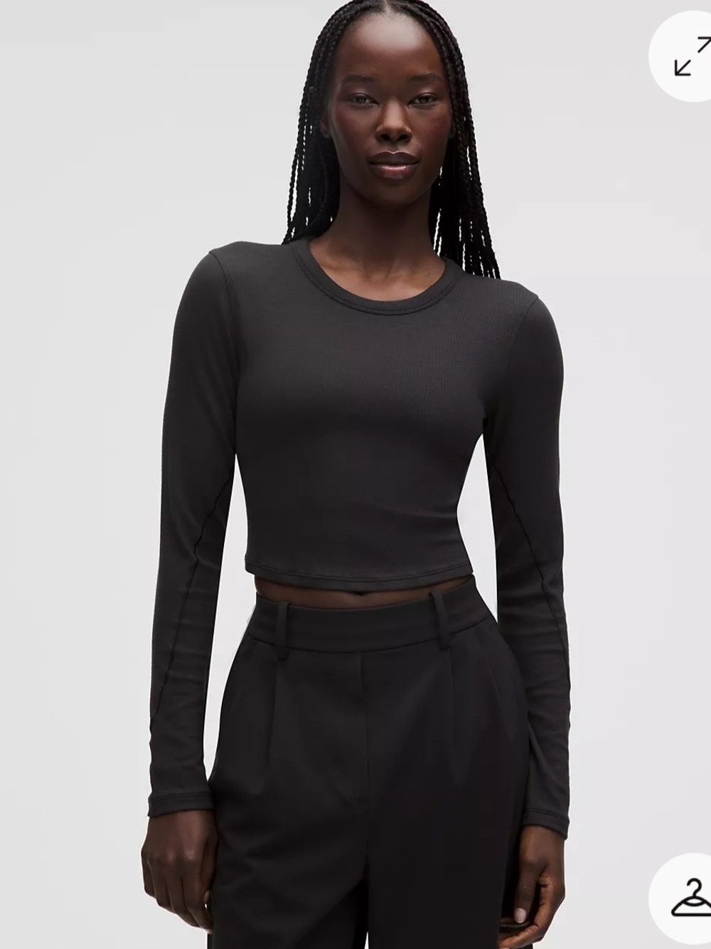 Lululemon Hold Tight Straight-Hem Cropped Long-Sleeve Shirt